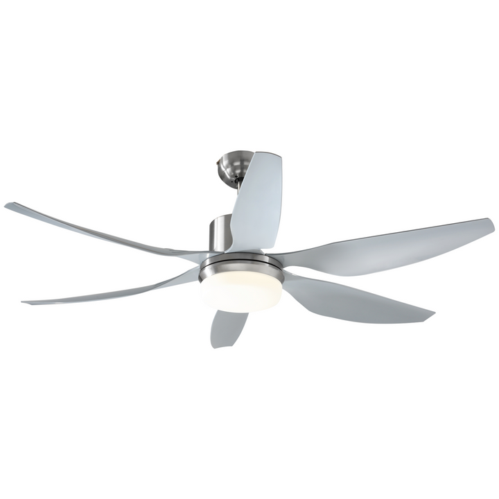 Reversible Ceiling Fan with LED Light & Remote - 6-Speed, Modern 6 Blades, Silver - Premium  from Home Treasures - Just £166.99! Shop now at Home Treasures