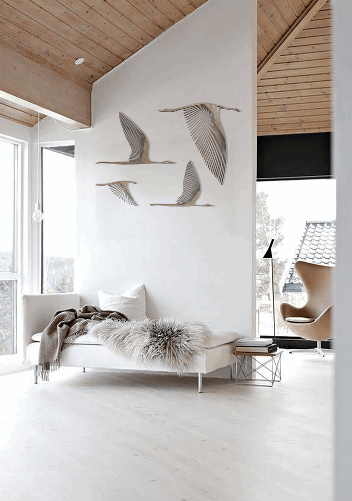 Birds Wood Wall Art - Handmade Wooden Bird Panels by Studio Rima - Natural Poplar Wood, Laser Cut, Painted & Finished by Hand - Premium  from Home Treasures - Just £343.26! Shop now at Home Treasures