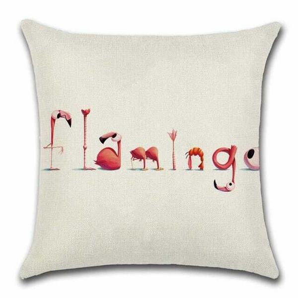 Flamingo Cushion Cover 45x45cm - Stylish Home Decor | Double-Sided Print | 100% Polyester