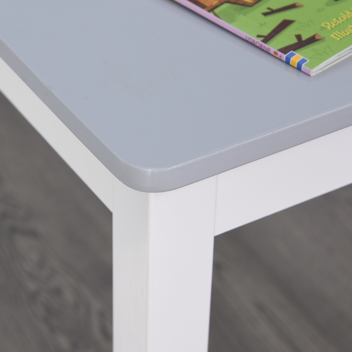 3-Piece Children's Table and Chair Set in Grey Toddler Preschool Desk with 2 Chairs for Indoor Study, Rest, and Snack Time - Premium  from Home Treasures - Just £79.99! Shop now at Home Treasures