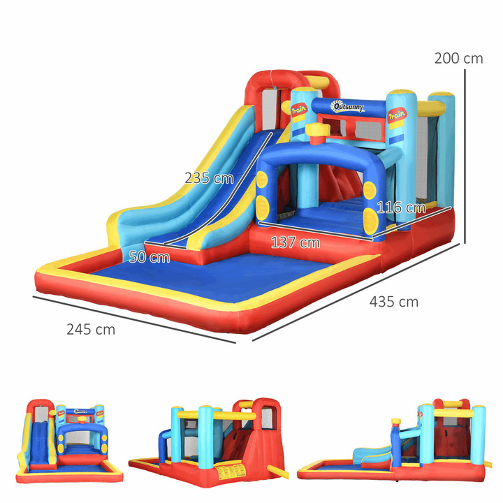 Children's 4-in-1 Bouncy Castle with Slide, Pool, Trampoline & Climbing Wall - Includes Blower for Quick Inflation - Premium  from Home Treasures - Just £367.99! Shop now at Home Treasures