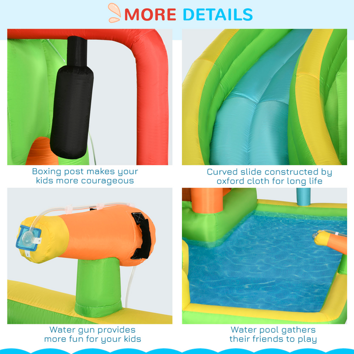 Children's Bouncy Castle with 750W Air Blower – Inflatable Playhouse with Slide, Water Pool, Trampoline, Tunnel & More – Perfect for Ages 3-8 - Premium  from Home Treasures - Just £446.99! Shop now at Home Treasures