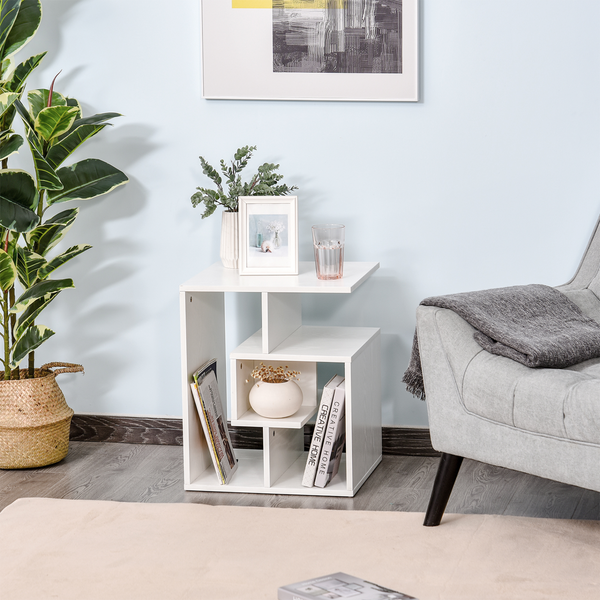 3-Tier Side Table with Open Storage Shelves - Stylish White Coffee Table Organizer for Living Room - Premium  from Home Treasures - Just £45.99! Shop now at Home Treasures