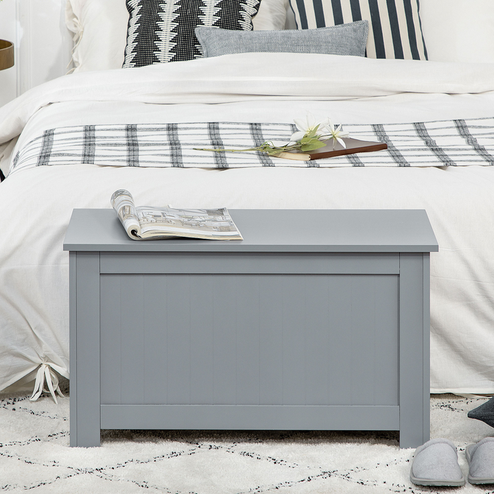 Large Storage Box Toy Chest Cabinet Container Unit Organizer with Lid & Safety Hinges, Grey - Premium  from Home Treasures - Just £77.99! Shop now at Home Treasures