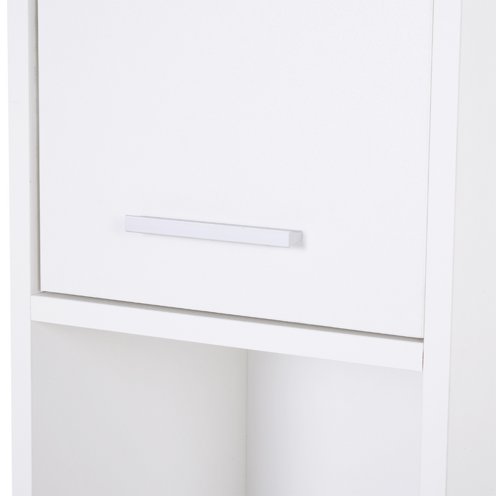 Slim Tallboy Bathroom Floor Storage Cabinet - Elegant White Cupboard with Adjustable Shelves for Multiple Rooms - Premium  from Home Treasures - Just £95.99! Shop now at Home Treasures