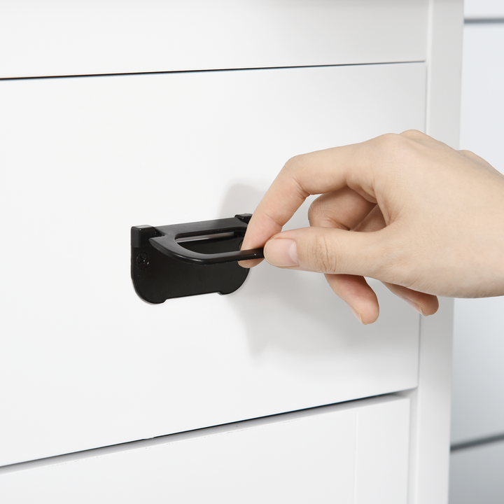 Freestanding Tallboy Storage Unit with Drawers & Adjustable Shelves, White, 160 x 40 x 30cm - Modern Bathroom Organizer - Premium  from Home Treasures - Just £94.99! Shop now at Home Treasures