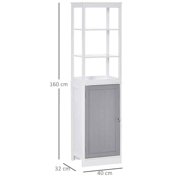 Tall Bathroom Cabinet - Free Standing Slimline Cupboard Tallboy Unit - Versatile Storage Organizer for Bathroom, Living Room, Kitchen - Premium  from Home Treasures - Just £71.99! Shop now at Home Treasures