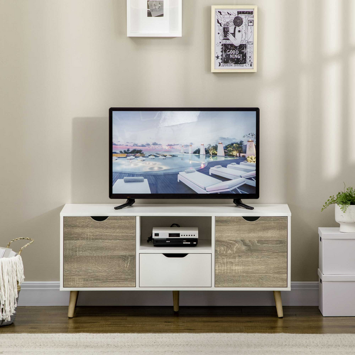 Modern Grey TV Stand with Storage Cabinet & Drawers - 110 x 40 x 50cm | Suitable for 50" TVs | Stylish & Practical Entertainment Center - Premium  from Home Treasures - Just £76.99! Shop now at Home Treasures