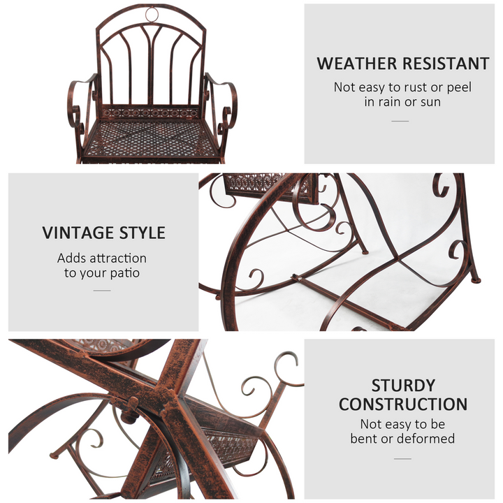 Metal Garden Outdoor Rocking Chair - Vintage Style Bronze - Premium  from Home Treasures - Just £86.99! Shop now at Home Treasures