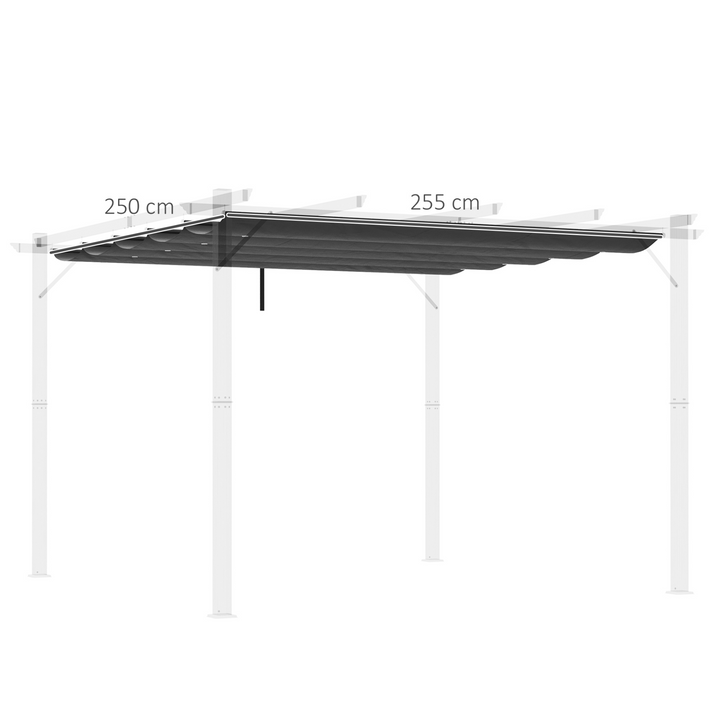 Retractable Pergola Shade Cover, Replacement Canopy Fabric - Dark Grey - Premium  from Home Treasures - Just £45.99! Shop now at Home Treasures