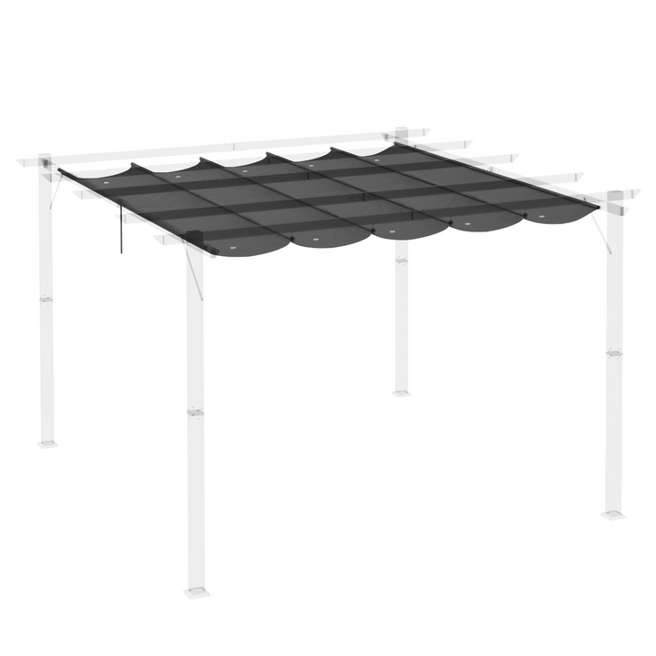 Retractable Pergola Shade Cover, Replacement Canopy Fabric - Dark Grey - Premium  from Home Treasures - Just £45.99! Shop now at Home Treasures