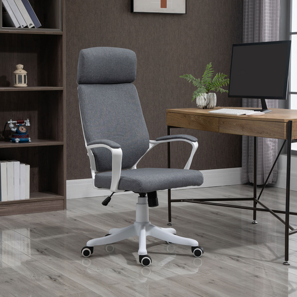 Vinsetto Ergonomic High Back Office Chair with Lumbar Support & Adjustable Height - 360° Swivel - Premium  from Home Treasures - Just £96.99! Shop now at Home Treasures