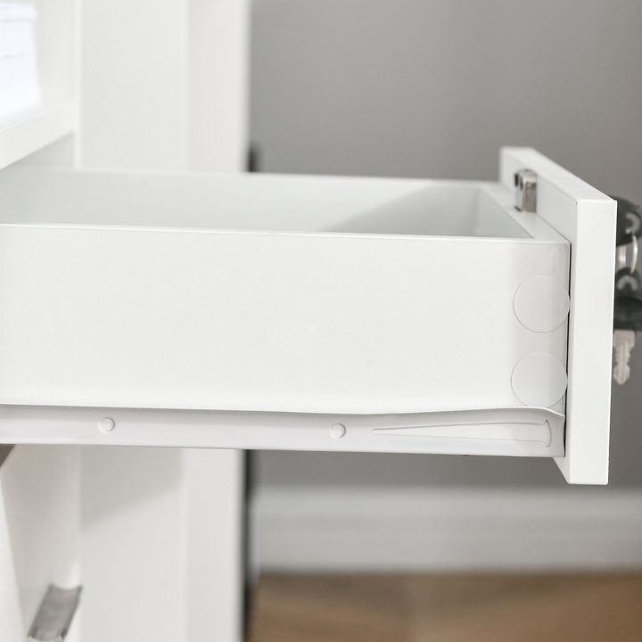 Vinsetto Lockable Mobile File Cabinet - Versatile Storage Unit for Office, Bedroom, Living Room - Compact 39x40x65cm, White - Premium  from Home Treasures - Just £68.99! Shop now at Home Treasures