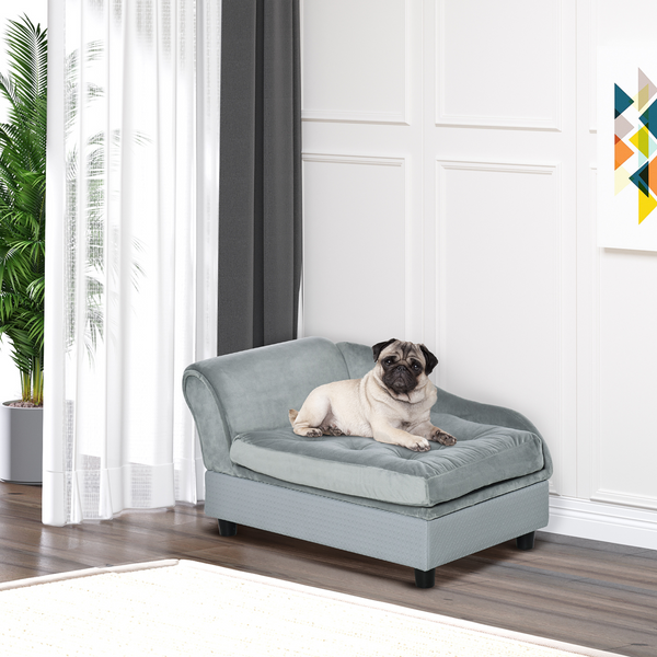 Light Grey Dog Couch with Storage – Comfortable, Stylish & Functional Pet Furniture for Small Dogs and Cats - Premium  from Home Treasures - Just £85.99! Shop now at Home Treasures