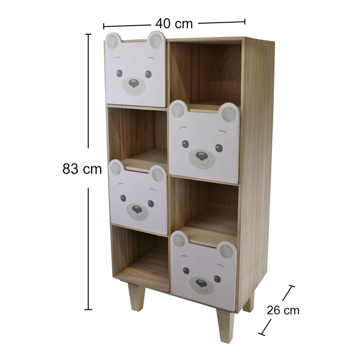 Adorable Baby Bear Four Drawer Storage Unit - Perfect for Kids' Bedrooms & Nurseries, 18.5 x 24 x 16cm - Premium  from Home Treasures - Just £155.99! Shop now at Home Treasures