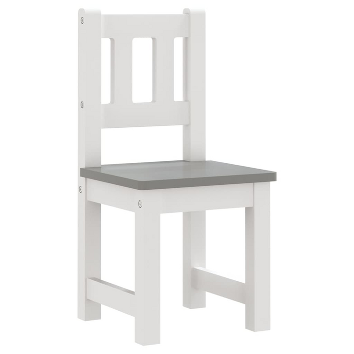 4 Piece Children's Table and Chair Set - White & Grey MDF | Perfect for Play, Crafts, & Dining - Premium  from Home Treasures - Just £154.99! Shop now at Home Treasures