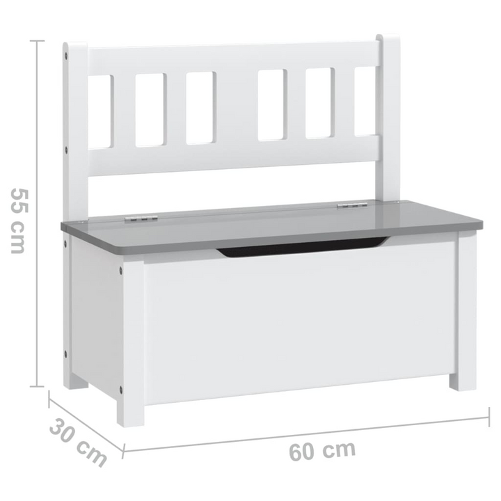 4 Piece Children's Table and Chair Set - White & Grey MDF | Perfect for Play, Crafts, & Dining - Premium  from Home Treasures - Just £154.99! Shop now at Home Treasures