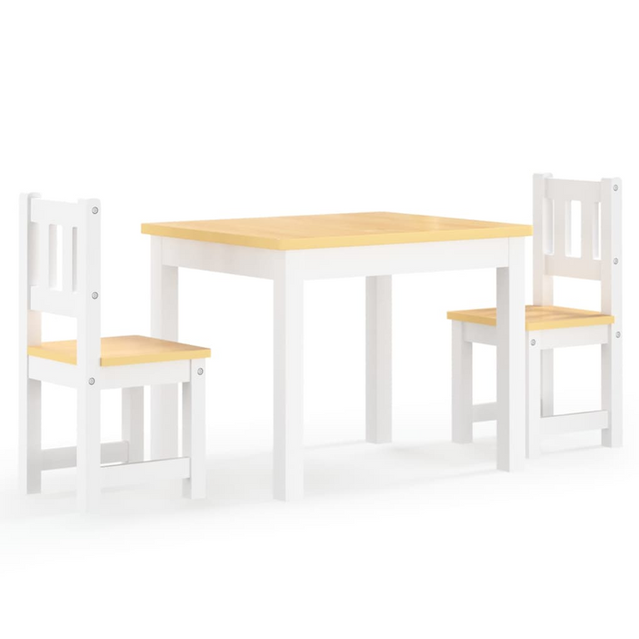 Children's Table and Chair Set (White and Beige) - Safe, Durable, and Fun Furniture for Kids - Premium  from Home Treasures - Just £92.99! Shop now at Home Treasures