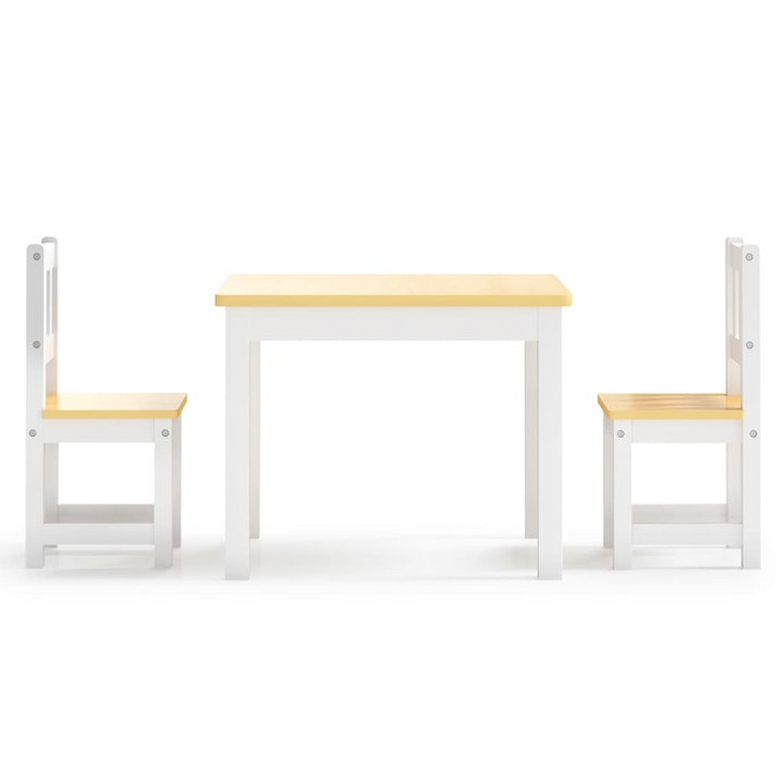 Children's Table and Chair Set (White and Beige) - Safe, Durable, and Fun Furniture for Kids - Premium  from Home Treasures - Just £92.99! Shop now at Home Treasures