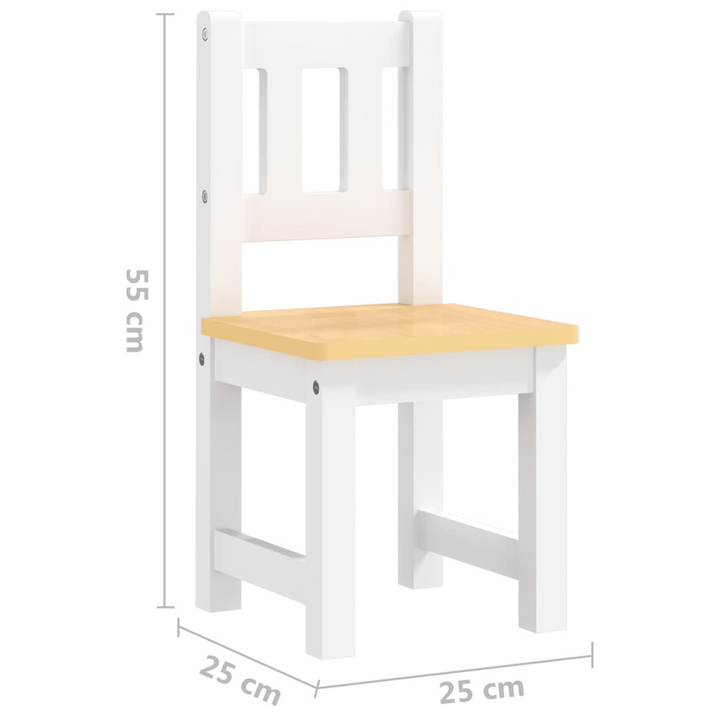 4 Piece Children's Table and Chair Set | Sturdy MDF | White & Beige | Perfect for Play & Study - Premium  from Home Treasures - Just £144.99! Shop now at Home Treasures