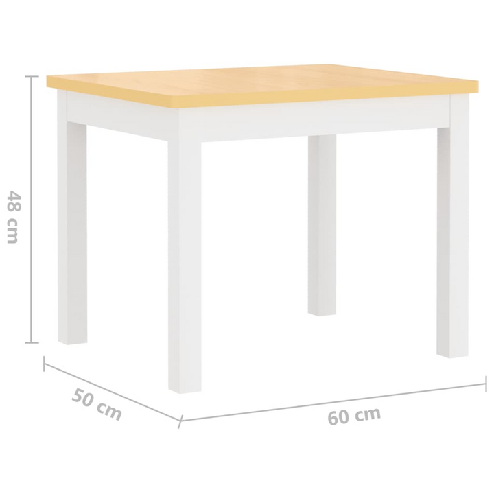 4 Piece Children's Table and Chair Set | Sturdy MDF | White & Beige | Perfect for Play & Study - Premium  from Home Treasures - Just £144.99! Shop now at Home Treasures