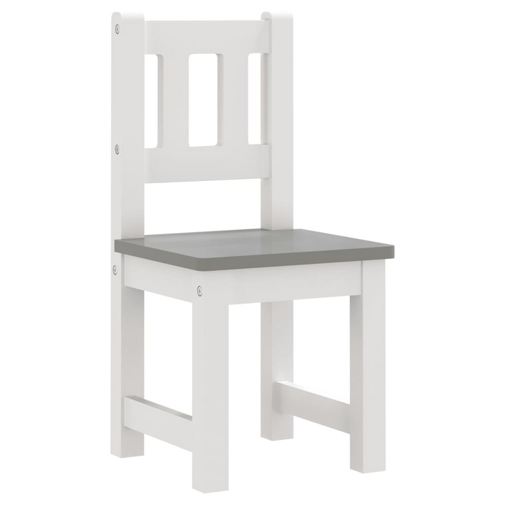 Durable Children's Table and Chair Set (White and Grey) - Perfect for Activities, Learning & Fun - Premium  from Home Treasures - Just £89.99! Shop now at Home Treasures