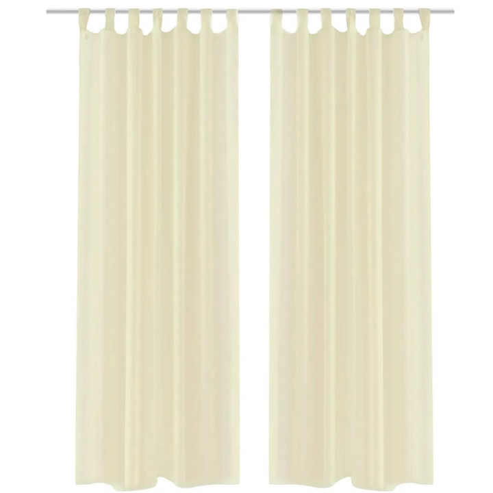 Cream Sheer Curtain 140 x 225 cm 2 pcs - Elegant Privacy for Any Room - Premium  from Home Treasures - Just £27.99! Shop now at Home Treasures