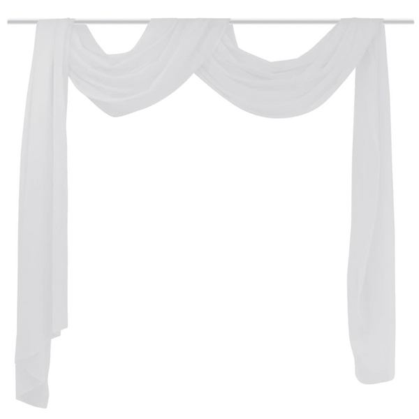 Elegant Sheer Voile Drape 140 x 600 cm - White | Perfect for Weddings and Home Decor - Premium  from Home Treasures - Just £21.99! Shop now at Home Treasures