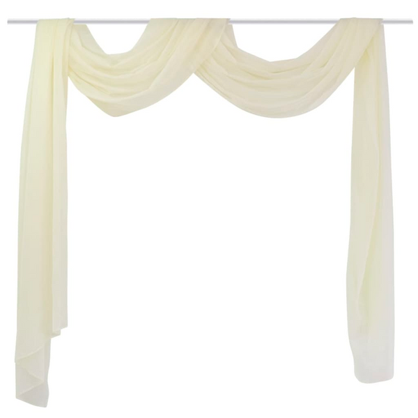 Elegant Sheer Voile Drape - Cream 140 x 600 cm | Perfect for Weddings, Windows & Decor - Premium  from Home Treasures - Just £22.99! Shop now at Home Treasures