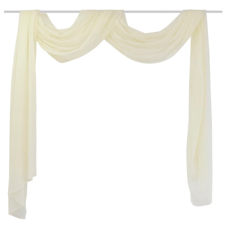 Elegant Sheer Voile Drape - Cream 140 x 600 cm | Perfect for Weddings, Windows & Decor - Premium  from Home Treasures - Just £22.99! Shop now at Home Treasures