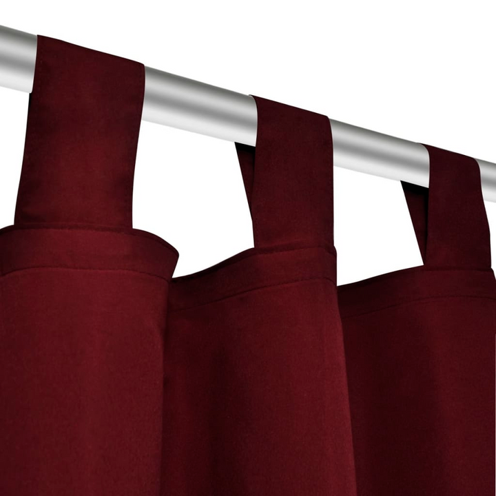 Elegant 2 pcs Bordeaux Micro-Satin Curtains with Loops 140 x 225 cm - High-Quality Privacy Solution - Premium  from Home Treasures - Just £28.99! Shop now at Home Treasures