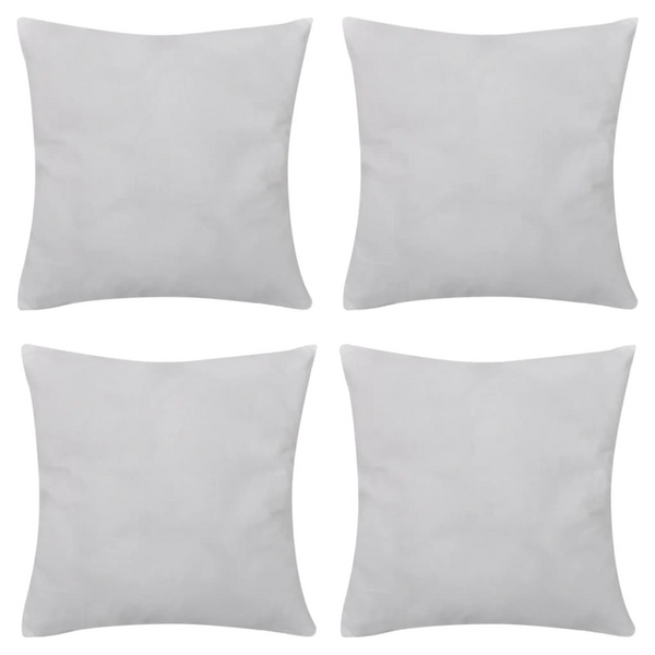 4-Piece White Cotton Cushion Covers - 50x50 cm, Soft & Stylish with Zipper Closure - Premium  from Home Treasures - Just £27.99! Shop now at Home Treasures