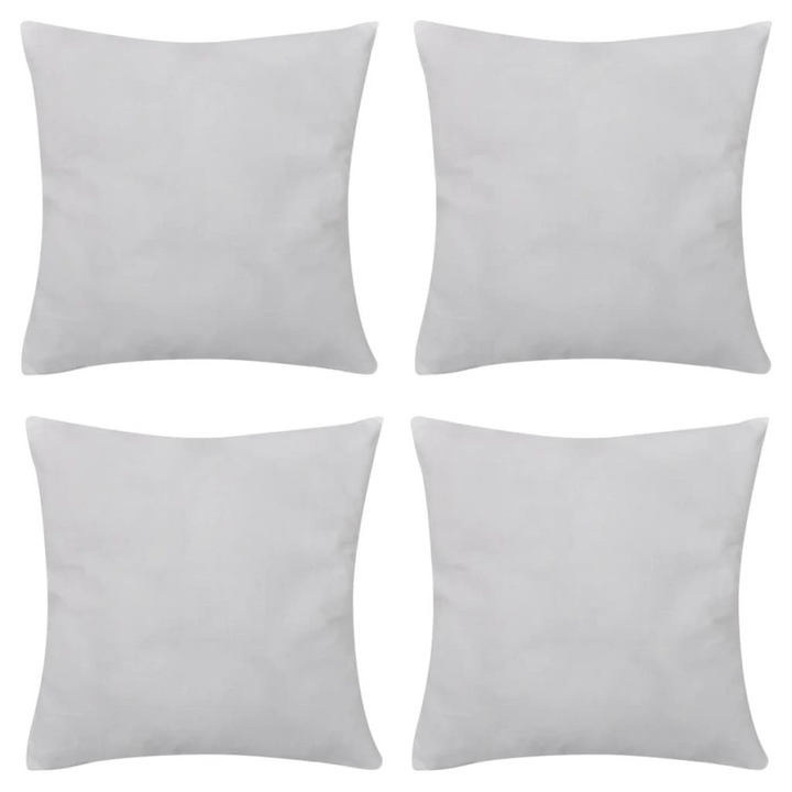 4-Piece White Cotton Cushion Covers - 50x50 cm, Soft & Stylish with Zipper Closure - Premium  from Home Treasures - Just £26.99! Shop now at Home Treasures