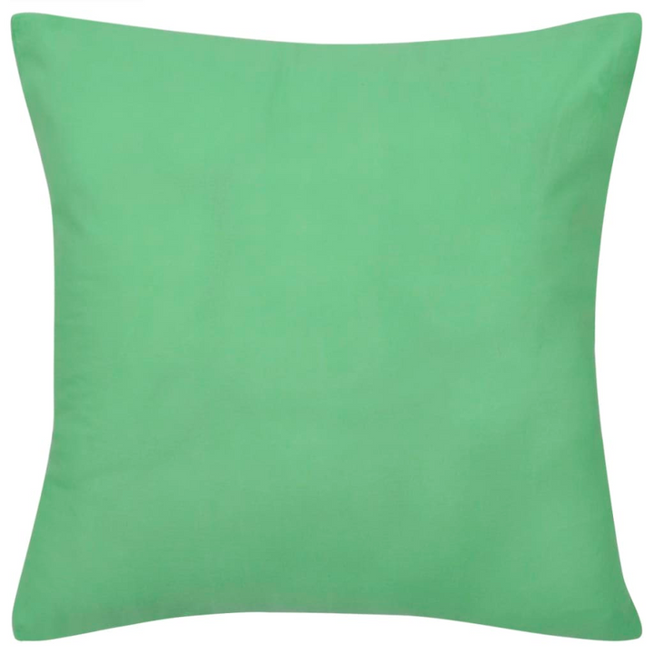 4 Apple Green Cotton Cushion Covers 40 x 40 cm - Soft & Stylish Home Decor - Premium  from Home Treasures - Just £27.99! Shop now at Home Treasures