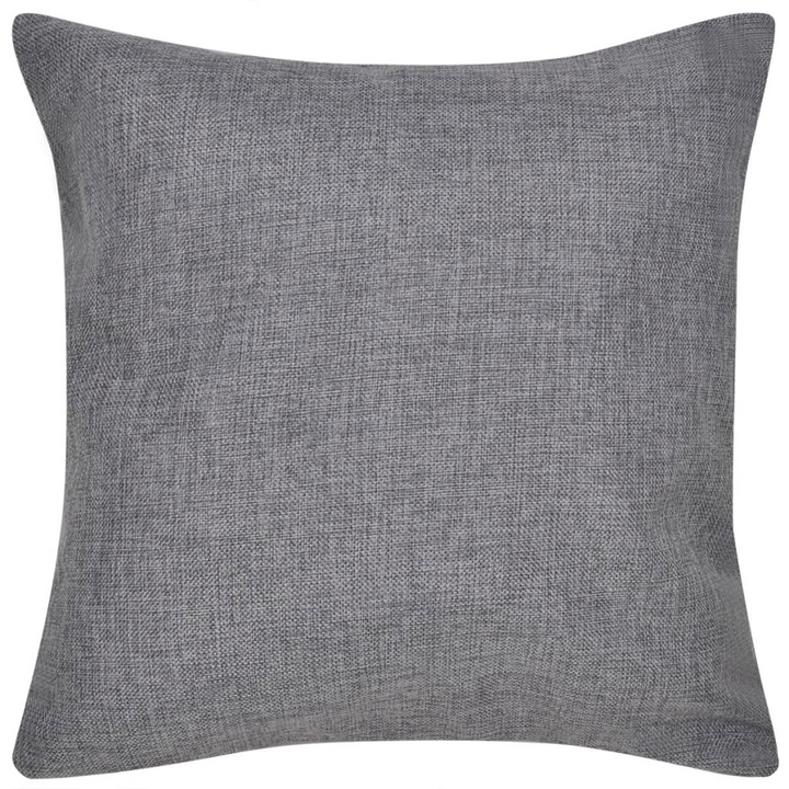 Set of 4 Anthracite Linen-look Cushion Covers 50 x 50 cm - Soft, Stylish & Durable Home Décor Accessories - Premium  from Home Treasures - Just £29.99! Shop now at Home Treasures