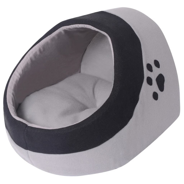 Cozy Cat Cubby in Grey and Black, Size L - Comfortable & Secure Pet Hideaway - Premium  from Home Treasures - Just £32.99! Shop now at Home Treasures