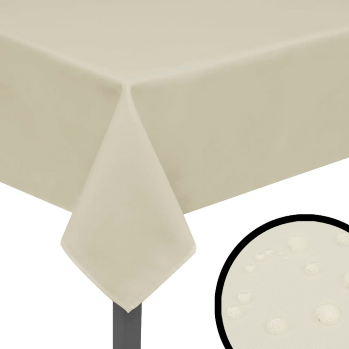 Cream Tablecloths 5-Pack 170x130 cm | Durable, Water-Repellent, Machine-Washable - Premium  from Home Treasures - Just £45.99! Shop now at Home Treasures