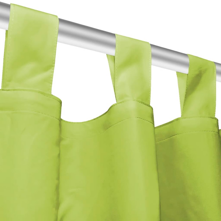 Micro-Satin Curtains with Loops, 2 Pieces, 140x225 cm, Green - Elegant and Functional Window Treatment - Premium  from Home Treasures - Just £28.99! Shop now at Home Treasures