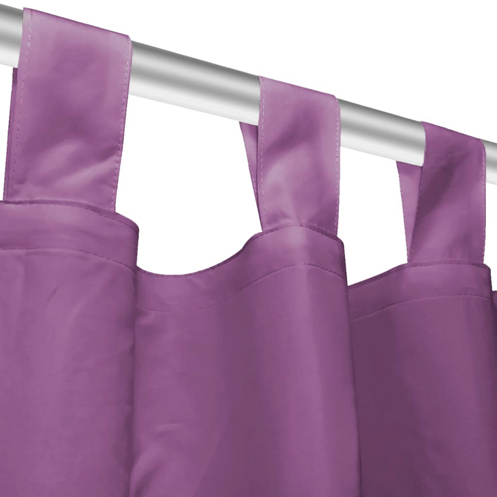 Elegant Lilac Micro-Satin Curtains with Loops - Set of 2, 140x245 cm - Perfect for Living Room, Bedroom, Office - Premium  from Home Treasures - Just £30.99! Shop now at Home Treasures