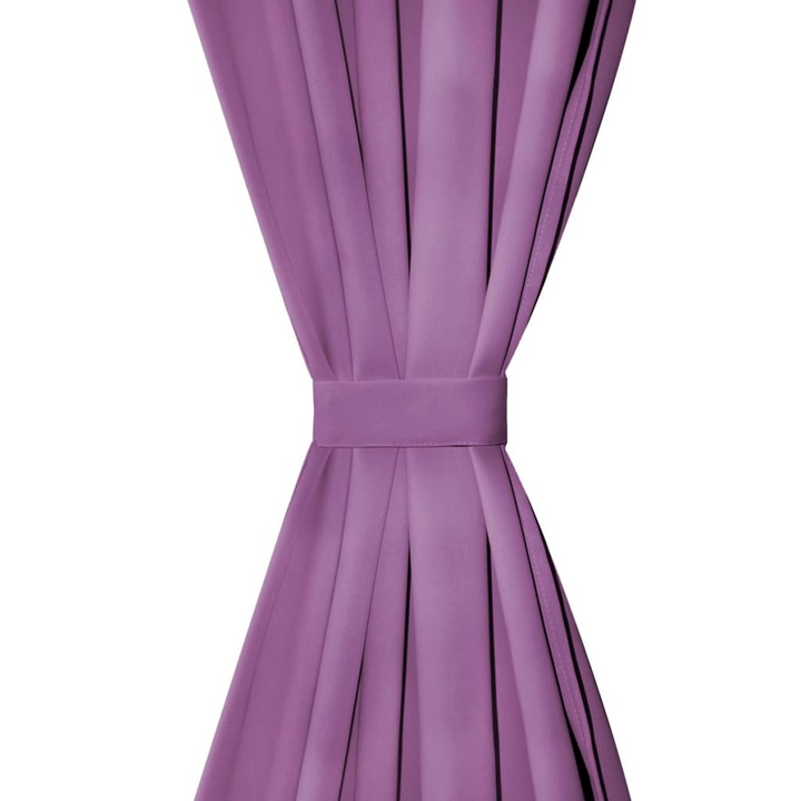 Elegant Lilac Micro-Satin Curtains with Loops - Set of 2 (140x225 cm) - Premium Quality, Easy Installation, Privacy & Light Control - Premium  from Home Treasures - Just £30.99! Shop now at Home Treasures