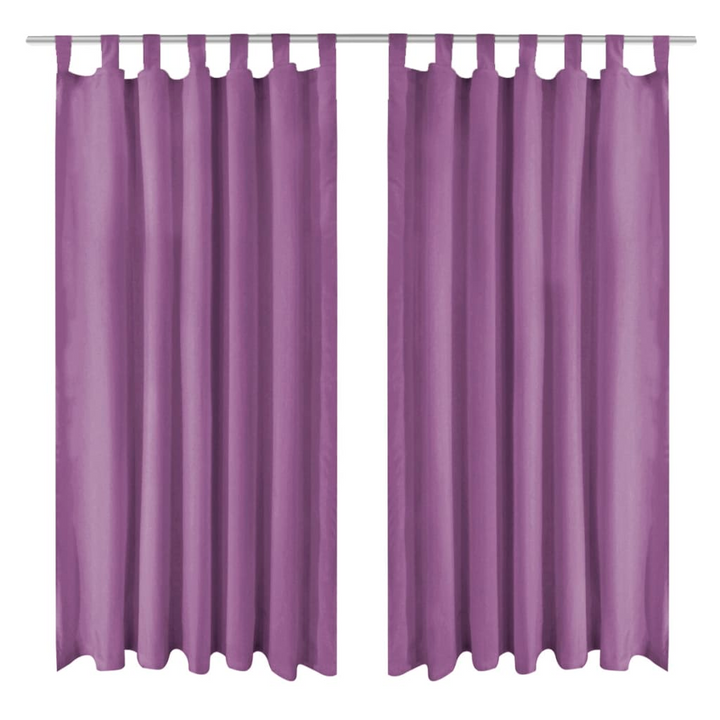 Elegant Micro-Satin Curtains with Loops - Set of 2, 140x175 cm, Lilac - Perfect for Living Room, Bedroom, Office - Premium  from Home Treasures - Just £26.99! Shop now at Home Treasures