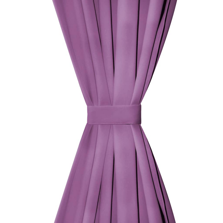 Elegant Micro-Satin Curtains with Loops - Set of 2, 140x175 cm, Lilac - Perfect for Living Room, Bedroom, Office - Premium  from Home Treasures - Just £26.99! Shop now at Home Treasures