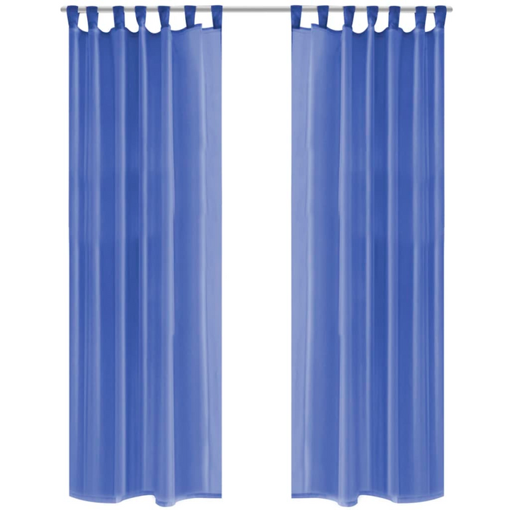 Elegant Royal Blue Voile Curtains 2 pcs 140x225 cm - Cosy and Intimate Atmosphere - Premium  from Home Treasures - Just £21.99! Shop now at Home Treasures