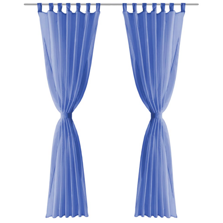 Elegant Royal Blue Voile Curtains 2 pcs 140x225 cm - Cosy and Intimate Atmosphere - Premium  from Home Treasures - Just £21.99! Shop now at Home Treasures