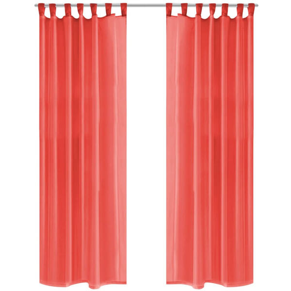 Voile Curtains - Red, 2 pcs, 140x225 cm - Sheer Elegance for Your Home - Premium  from Home Treasures - Just £22.99! Shop now at Home Treasures