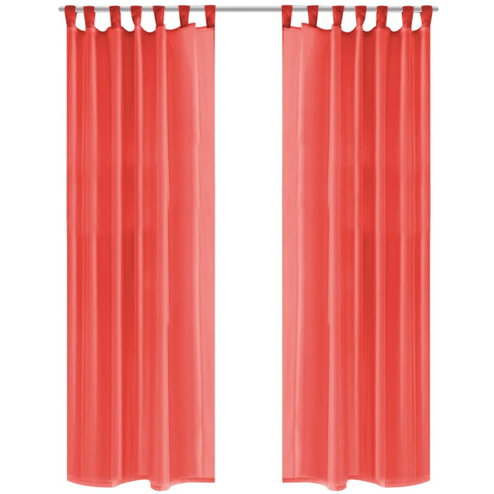 Voile Curtains - Red, 2 pcs, 140x225 cm - Sheer Elegance for Your Home - Premium  from Home Treasures - Just £22.99! Shop now at Home Treasures