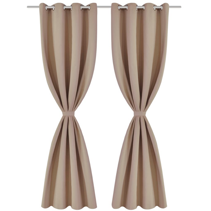 Cream Blackout Curtains 2 pcs with Metal Eyelets | 135x175 cm - Privacy & Style - Premium  from Home Treasures - Just £37.99! Shop now at Home Treasures