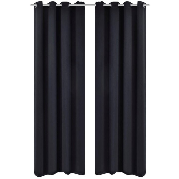 Blackout Curtain with Metal Eyelets 270x245 cm Black - Premium Light Blocking, Energy Efficient, Thermal Insulated, Noise Reducing - Premium  from Home Treasures - Just £44.99! Shop now at Home Treasures