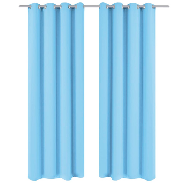 Luxury Turquoise Blackout Curtains 2 pcs with Metal Eyelets 135x245 cm - Elegant & Light Blocking for Better Sleep - Premium  from Home Treasures - Just £52.99! Shop now at Home Treasures