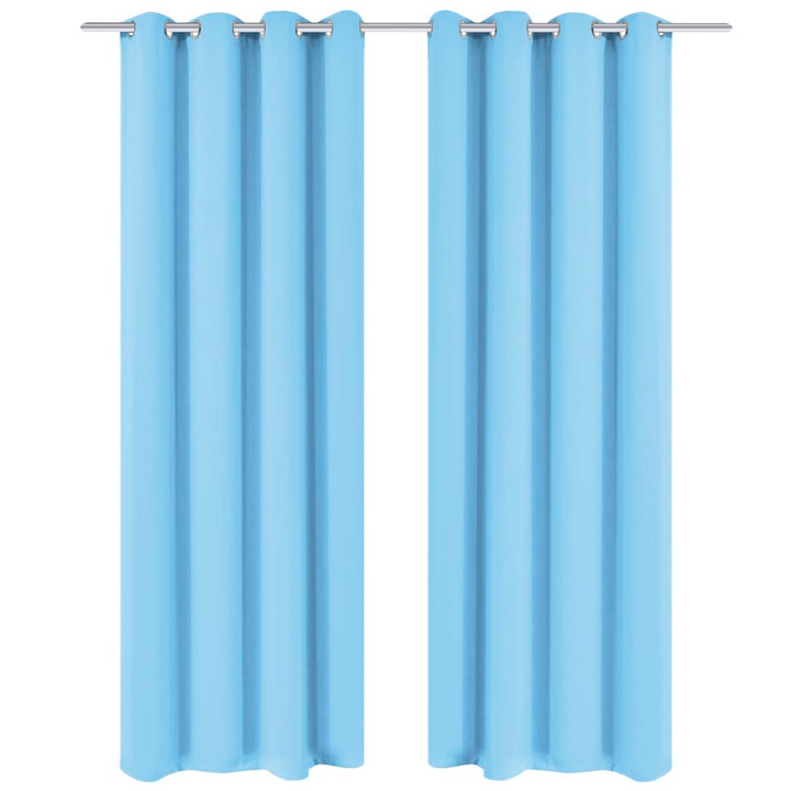 Luxury Turquoise Blackout Curtains 2 pcs with Metal Eyelets 135x245 cm - Elegant & Light Blocking for Better Sleep - Premium  from Home Treasures - Just £52.99! Shop now at Home Treasures